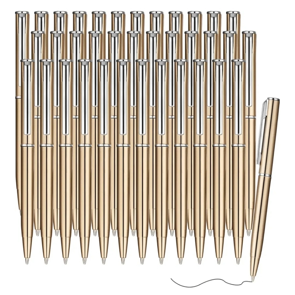 Mini Gold Ballpoint Pens Set, 30 Pcs - Picture 3 of 3